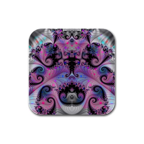 Fractal229 Rubber Square Coaster (4 pack) from Custom Dropshipper Front