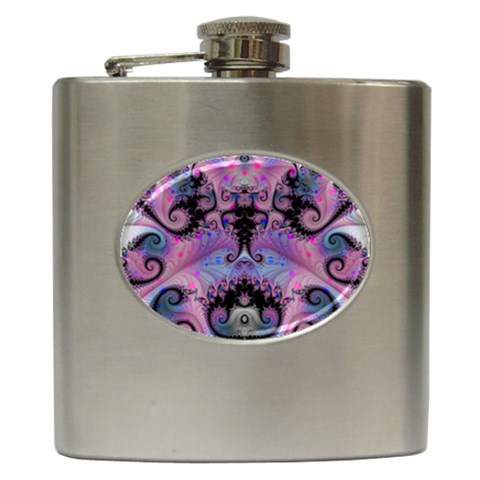 Fractal229 Hip Flask (6 oz) from Custom Dropshipper Front