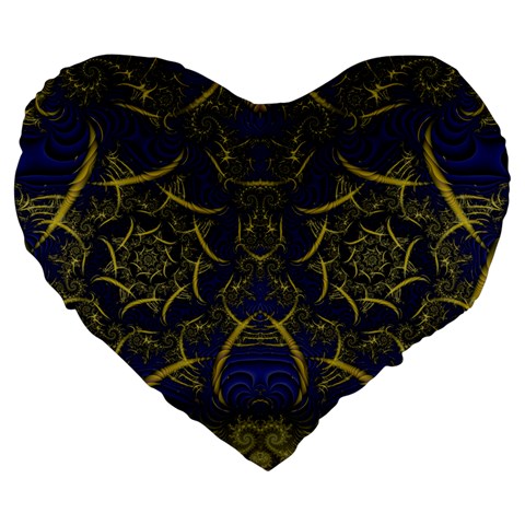 Fractal239 19  Premium Heart Shape Cushion from Custom Dropshipper Front