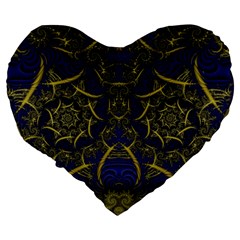 Fractal239 19  Premium Heart Shape Cushion from Custom Dropshipper Back