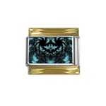 Fractal240 Gold Trim Italian Charm (9mm)