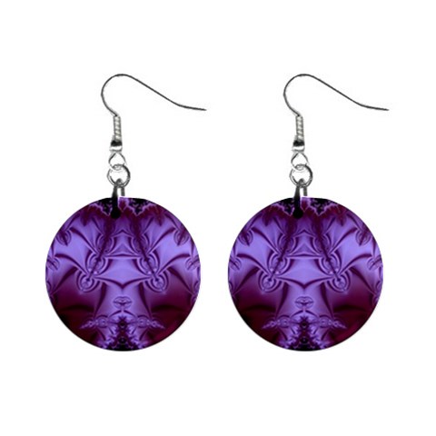 Fractal241 1  Button Earrings from Custom Dropshipper Front