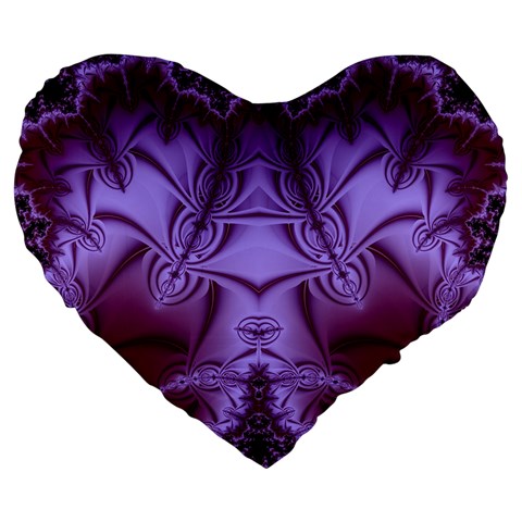 Fractal241 19  Premium Heart Shape Cushion from Custom Dropshipper Front