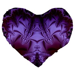 Fractal241 19  Premium Heart Shape Cushion from Custom Dropshipper Front