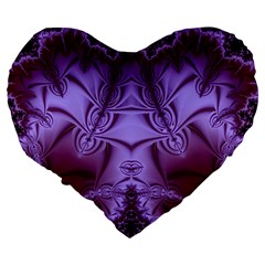 Fractal241 19  Premium Heart Shape Cushion from Custom Dropshipper Back