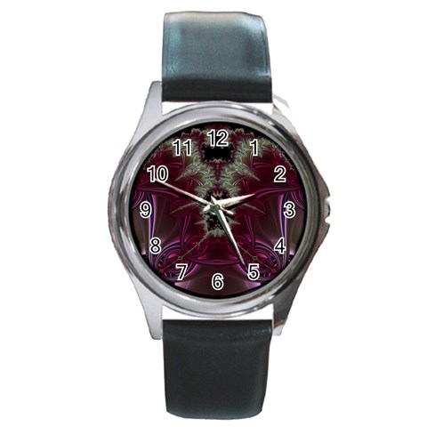 Fractal242 Round Metal Watch from Custom Dropshipper Front