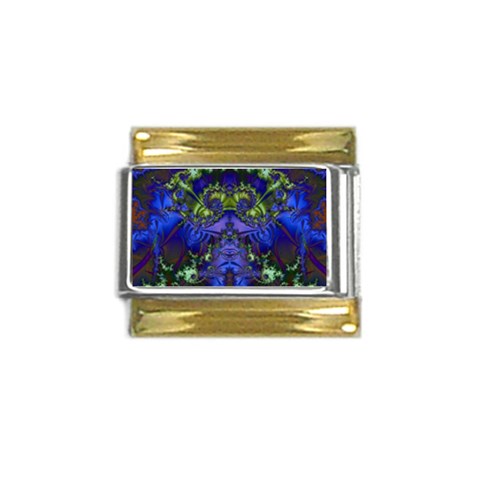 Fractal244 Gold Trim Italian Charm (9mm) from Custom Dropshipper Front
