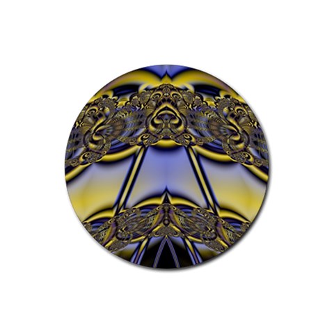 Fractal247 Rubber Round Coaster (4 pack) from Custom Dropshipper Front