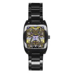 Fractal247 Men s Stainless Steel Barrel Analog Watch