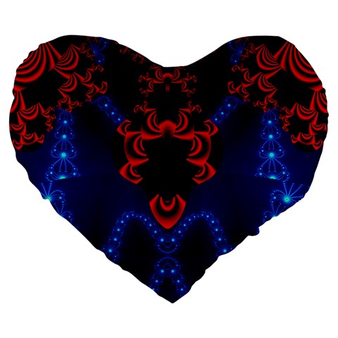 Fractal248 19  Premium Heart Shape Cushion from Custom Dropshipper Front