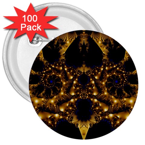 Fractal252 3  Button (100 pack) from Custom Dropshipper Front