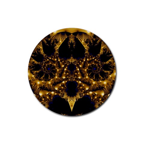 Fractal252 Rubber Round Coaster (4 pack) from Custom Dropshipper Front