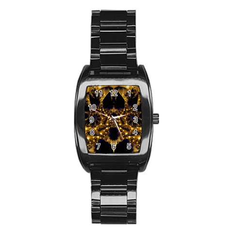 Fractal252 Men s Stainless Steel Barrel Analog Watch from Custom Dropshipper Front