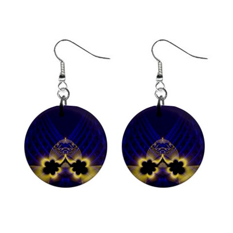 Fractal253 1  Button Earrings from Custom Dropshipper Front