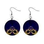 Fractal253 1  Button Earrings