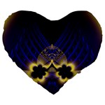 Fractal253 19  Premium Heart Shape Cushion