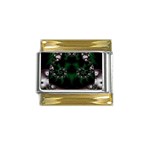 Fractal256 Gold Trim Italian Charm (9mm)