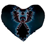 Fractal260 19  Premium Heart Shape Cushion