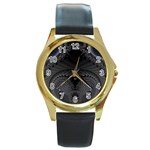 Fractal262 Round Gold Metal Watch