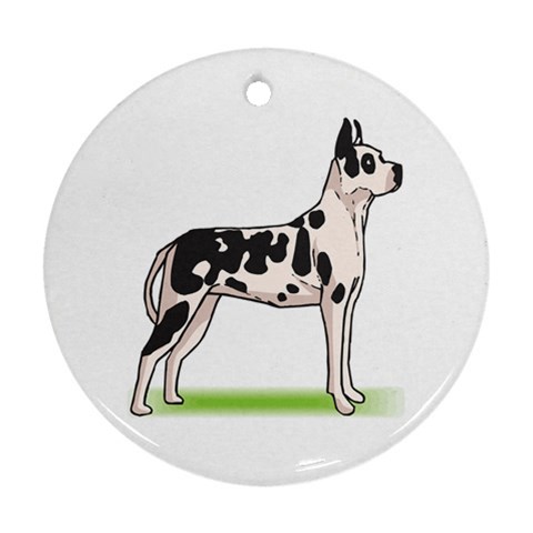 Great Dane Ornament (Round) from Custom Dropshipper Front