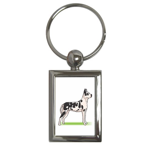 Great Dane Key Chain (Rectangle) from Custom Dropshipper Front