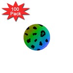 Cool Rainbow Cheetah Print Design 1  Mini Magnet (100 pack) 