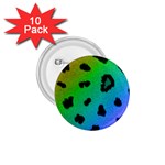 Cool Rainbow Cheetah Print Design 1.75  Button (10 pack) 