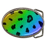 Cool Rainbow Cheetah Print Design Belt Buckle