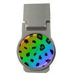 Cool Rainbow Cheetah Print Design Money Clip (Round)