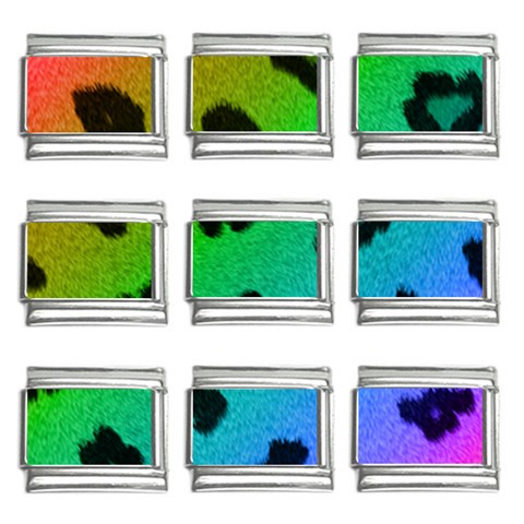 Cool Rainbow Cheetah Print Design 9mm Italian Charm (9 pack) from Custom Dropshipper Front