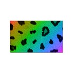 Cool Rainbow Cheetah Print Design Sticker Rectangular (100 pack)