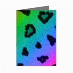 Cool Rainbow Cheetah Print Design Mini Greeting Card