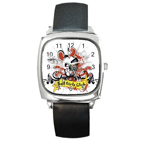 Bad Girls Club Square Metal Watch from Custom Dropshipper Front