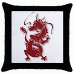 Red Dragon  Throw Pillow Case (Black)
