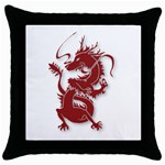 Red Dragon  Throw Pillow Case (Black)