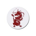 Red Dragon  Rubber Round Coaster (4 pack)