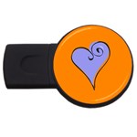 Blue Heart USB Flash Drive Round (2 GB)