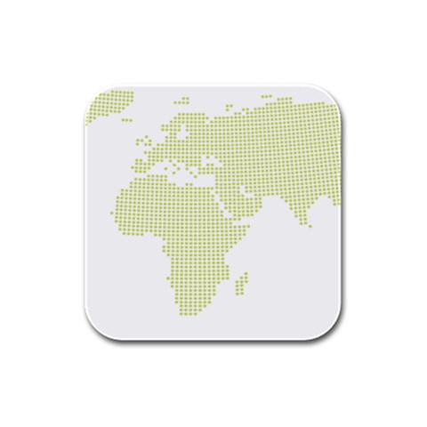 map Rubber Square Coaster (4 pack) from Custom Dropshipper Front