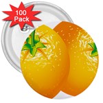 orange 3  Button (100 pack)