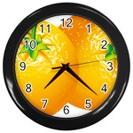 orange Wall Clock (Black)