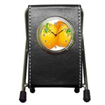 orange Pen Holder Desk Clock