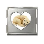 Golden Lab Mega Link Heart Italian Charm (18mm)