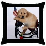 Labrador Puppy 1 Throw Pillow Case (Black)