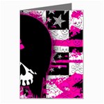 Scene Kid Girl Skull Greeting Card