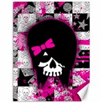 Scene Kid Girl Skull Canvas 18  x 24 