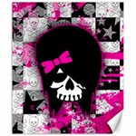 Scene Kid Girl Skull Canvas 20  x 24 