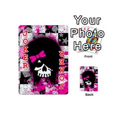 Scene Kid Girl Skull Playing Cards 54 Designs (Mini) from Custom Dropshipper Front - Joker2