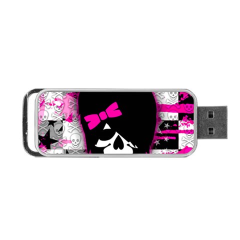 Scene Kid Girl Skull Portable USB Flash (Two Sides) from Custom Dropshipper Front