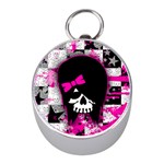 Scene Kid Girl Skull Silver Compass (Mini)