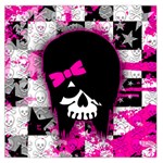 Scene Kid Girl Skull Large Satin Scarf (Square)